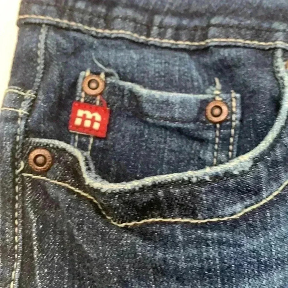 Rare moto London vintage Y2K low rise, flare leg, medium weight,distressed jeans - Picture 7 of 13